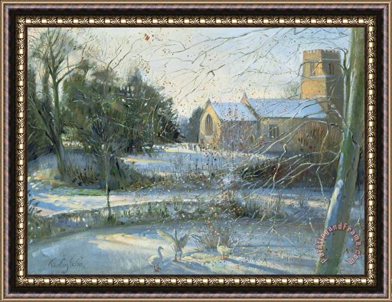 Timothy Easton The Frozen Moat - Bedfield Framed Painting