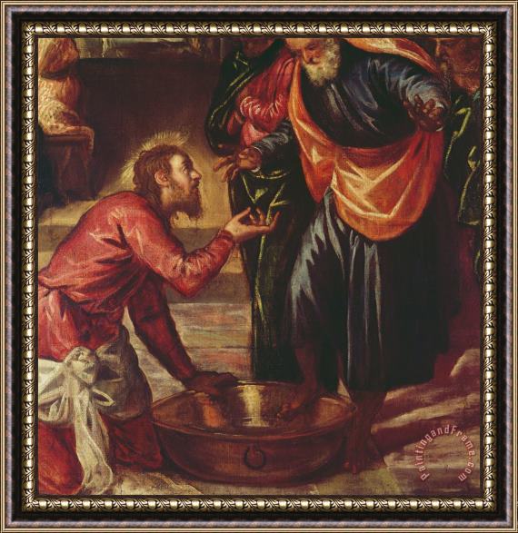 Tintoretto Christ Washing the Feet of the Disciples Framed Painting