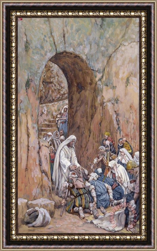 Tissot He did no Miracles Save that He Healed Them Framed Print