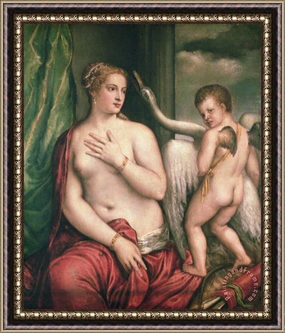 Titian Leda and the Swan Framed Print