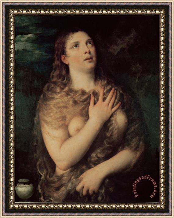 Titian Mary Magdalene Framed Painting