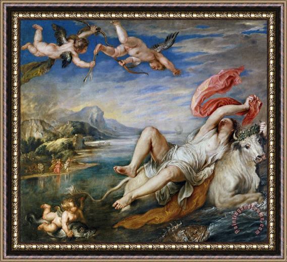Titian Rape of Europa Framed Painting