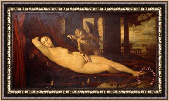 Titian Sleeping Venus Framed Painting