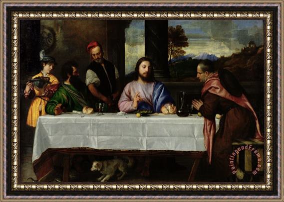 Titian The Supper at Emmaus Framed Print