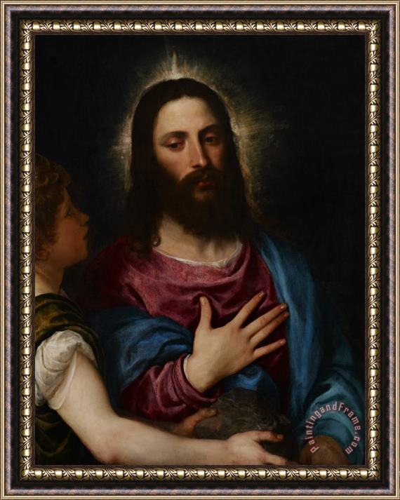 Titian The Temptation Of Christ Framed Print