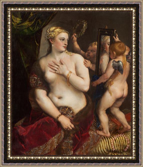 Titian Venus with a Mirror Framed Painting