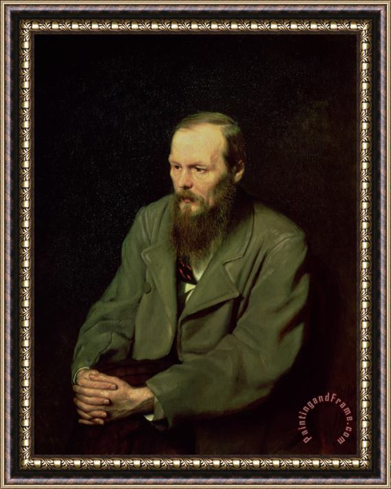 Vasili Grigorevich Perov Portrait Of Fyodor Dostoyevsky Framed Painting
