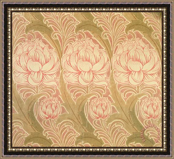 Victorian Voysey Wallpaper Design Framed Painting