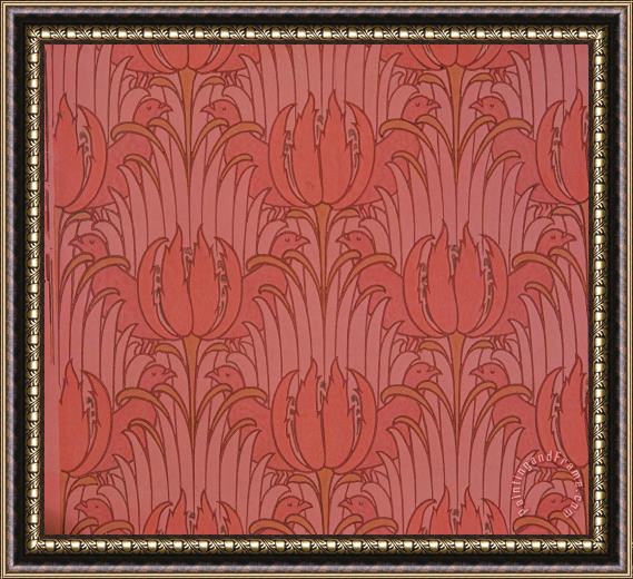 Victorian Voysey Wallpaper Design Framed Painting