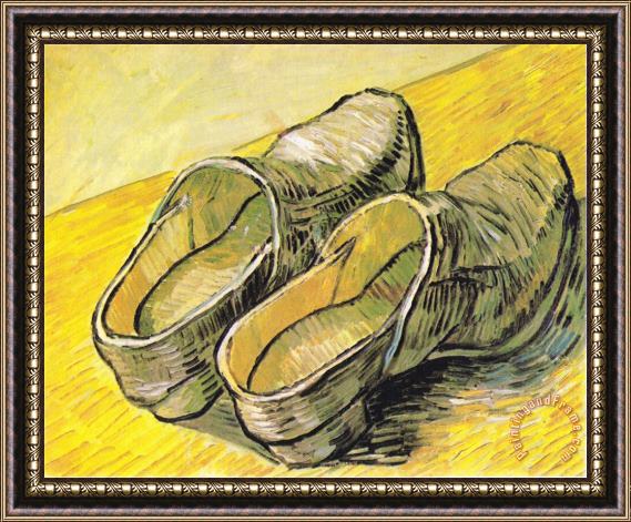 Vincent van Gogh A Pair of Wooden Shoes Framed Painting
