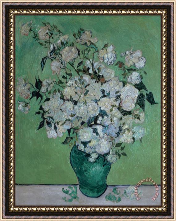 Vincent van Gogh A Vase of Roses Framed Painting