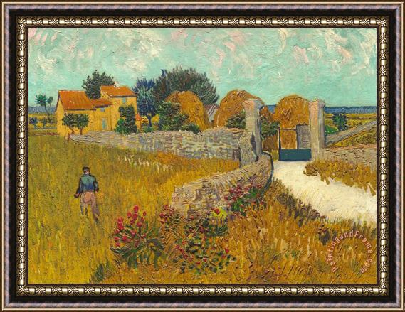 Vincent van Gogh Farmhouse In Provence Framed Painting