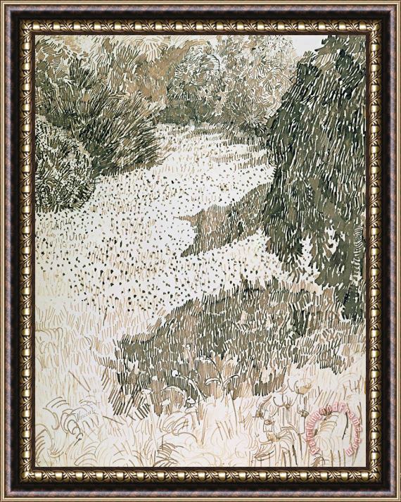 Vincent van Gogh The Corner Of The Park Framed Painting