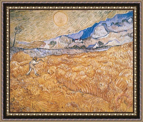 Vincent van Gogh The Harvester Framed Painting