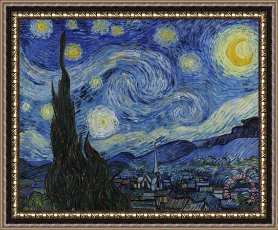 Vincent van Gogh The Starry Night Framed Painting