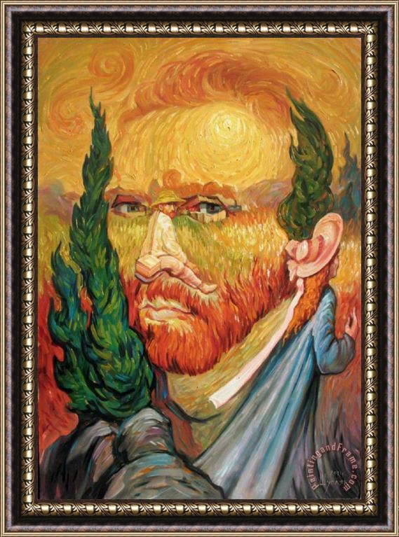 Vincent van Gogh Van Gogh Hidden Images Framed Print