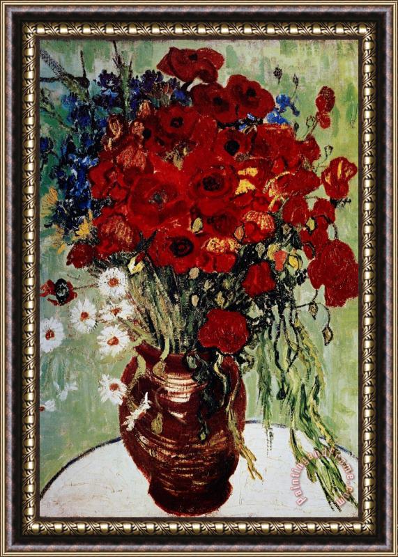 Vincent van Gogh Vase Avec Marguerites Framed Painting