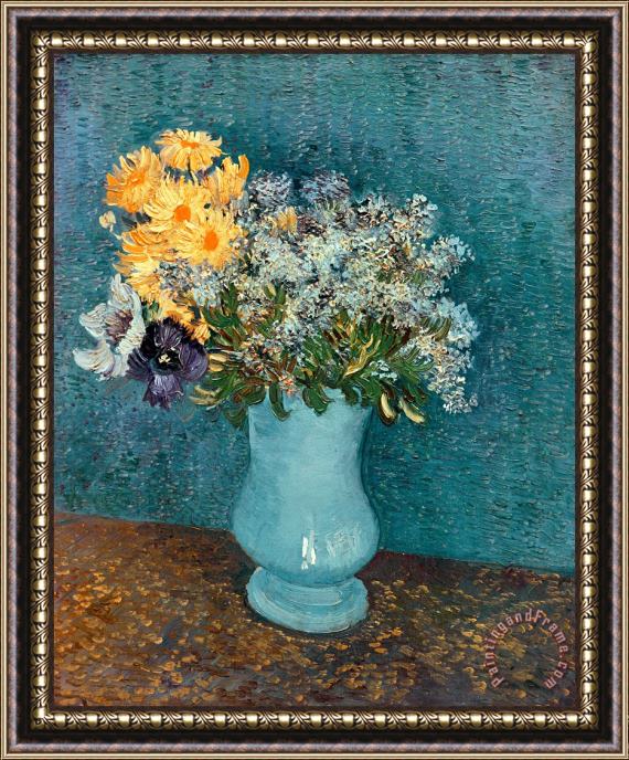 Vincent van Gogh Vase of Flowers Framed Painting