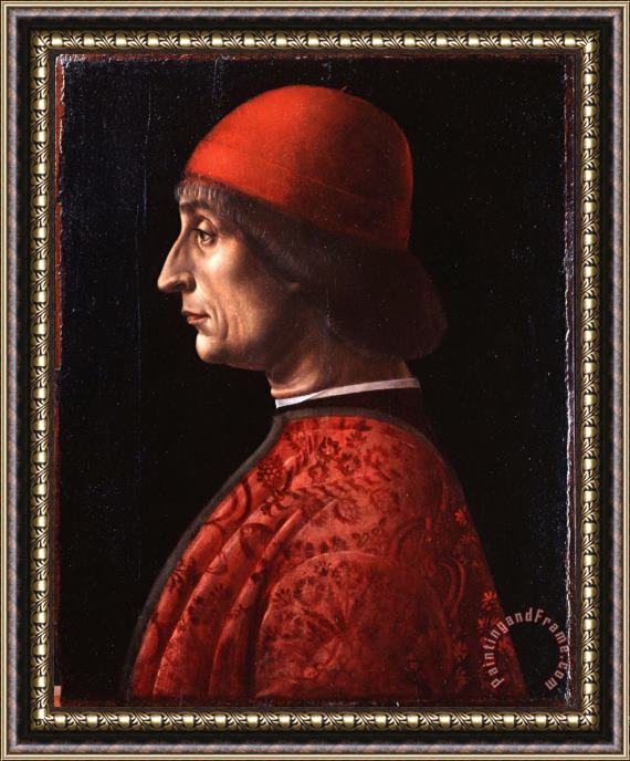 Vincenzo Foppa Portrait of Giovanni Francesco Brivio Framed Painting