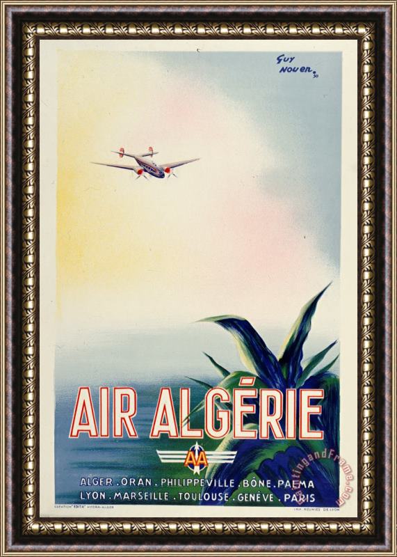 Vintage Images Air Algerie Framed Painting