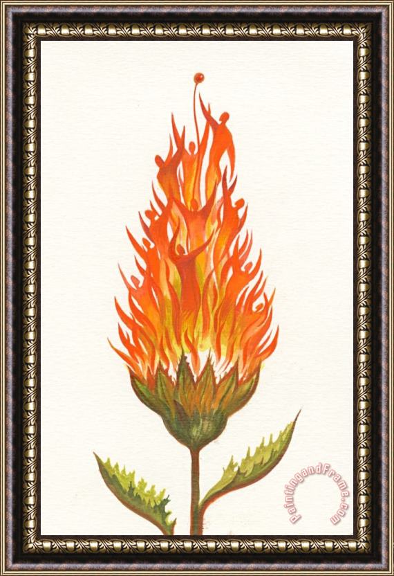 Vladimir Kush Olympic Torch Plant Framed Painting