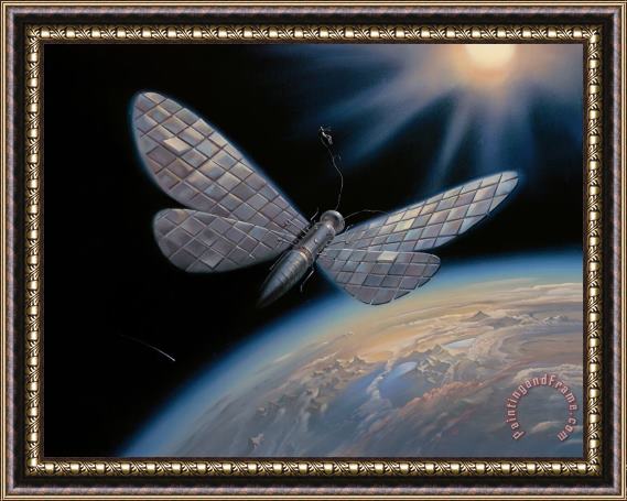 Vladimir Kush Winged Satellite Framed Painting