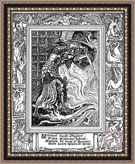 Walter Crane Faerie Queene Illustration Engraving Framed Print