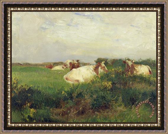 Walter Frederick Osborne Cows in Field Framed Painting