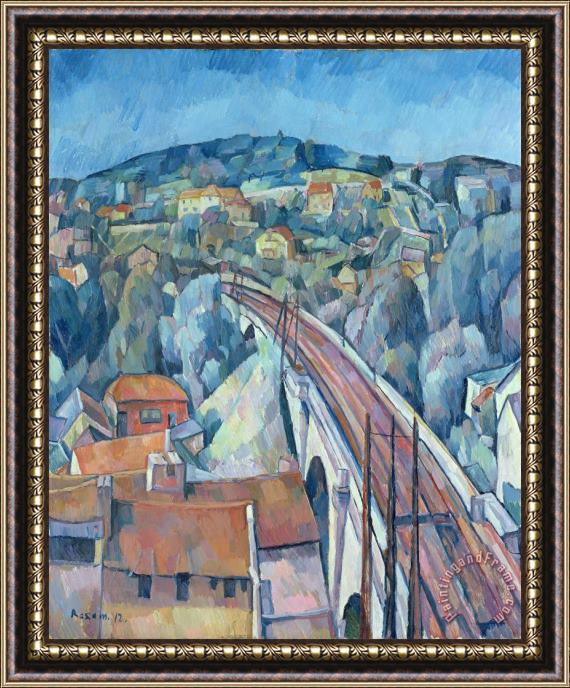 Walter Rosam The Railway Bridge at Meulen Framed Print