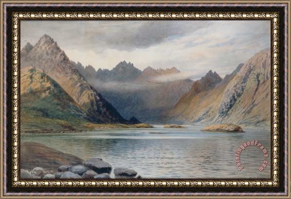 Walter Severn A Loch north of Hadrian's Wall Framed Painting