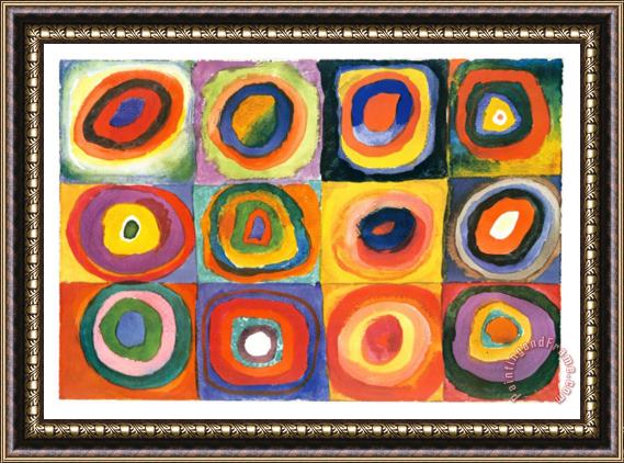 Wassily Kandinsky Farbstudie Quadrate Framed Painting