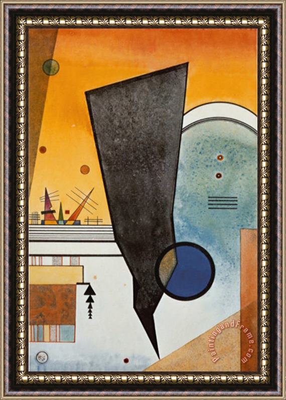 Wassily Kandinsky Gebogene Spitze 1924 Framed Painting