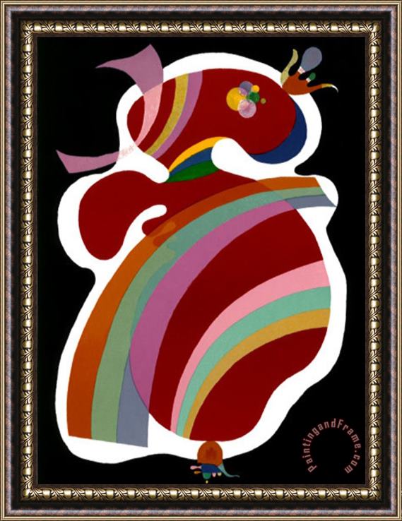 Wassily Kandinsky La Forme Rouge 1938 Framed Print