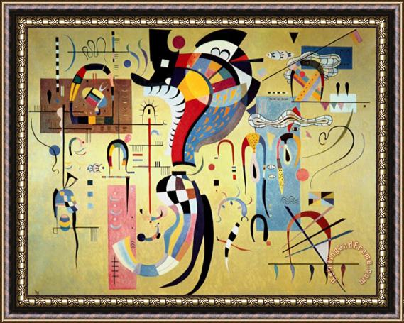 Wassily Kandinsky Milieu Accompagne Framed Painting