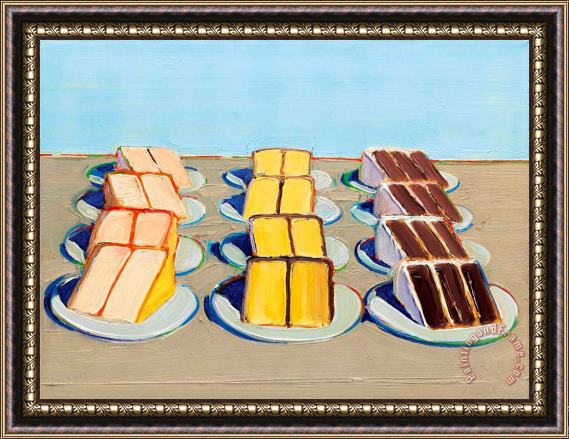 Wayne Thiebaud Cake Rows, 1962 Framed Print