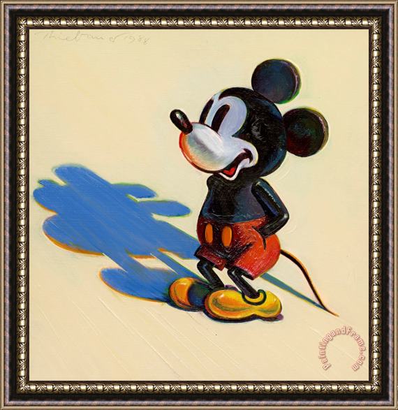 Wayne Thiebaud Mickey Mouse, 1988 Framed Painting
