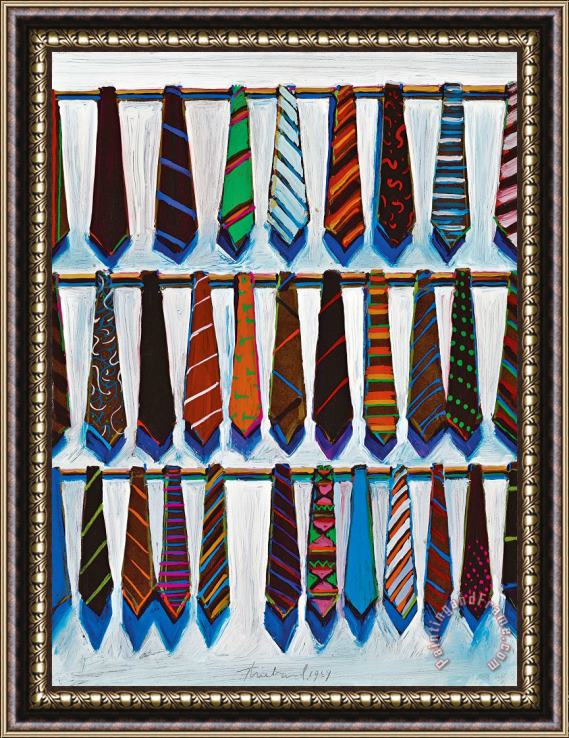 Wayne Thiebaud Row Ties, 1969 Framed Painting