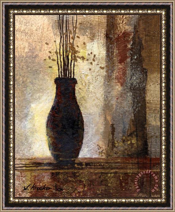 Wendy Kroeker Black Vase Metallic 1 Framed Print