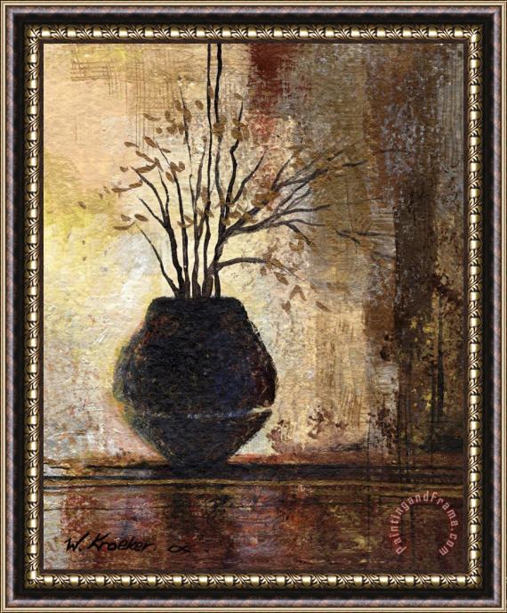 Wendy Kroeker Black Vase Metallic 2 Framed Painting