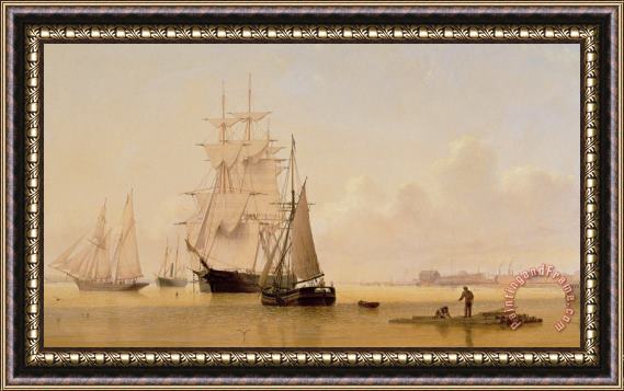 WF Settle Ship Painting Framed Print