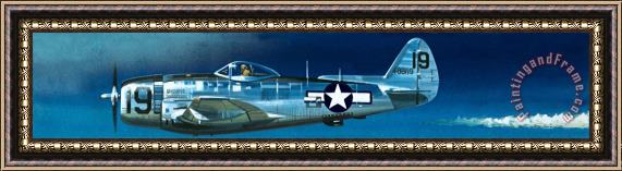 Wilf Hardy Republic P-47N Thunderbolt Framed Painting