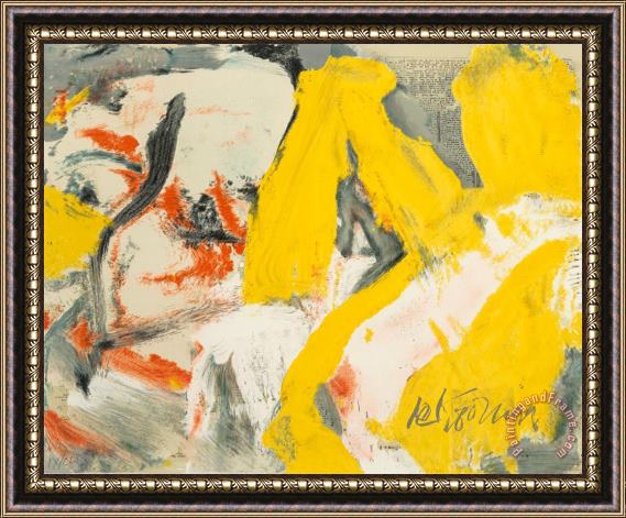 Willem De Kooning The Man And The Big Blonde, 1982 Framed Painting