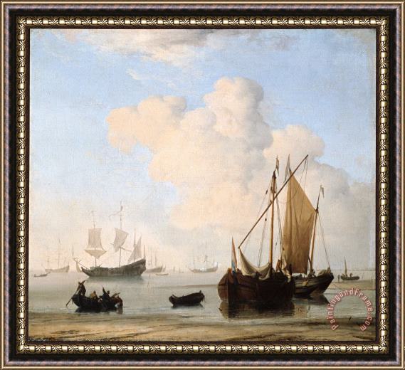 Willem van de Velde A Calm 2 Framed Painting