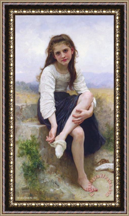 William Adolphe Bouguereau Before The Bath (1900) Framed Painting