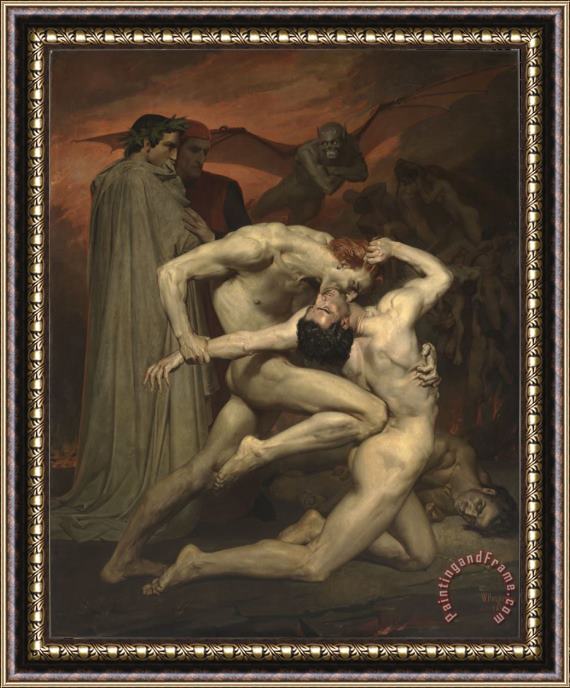 William Adolphe Bouguereau Dante And Virgile Framed Painting