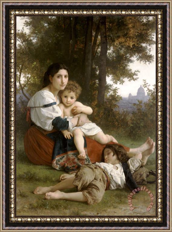 William Adolphe Bouguereau Rest Framed Painting