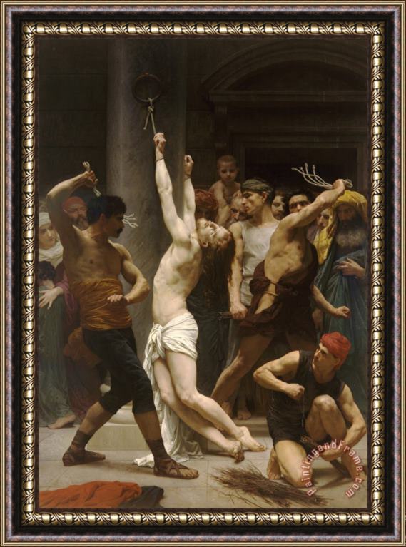 William Adolphe Bouguereau The Flagellation of Our Lord Jesus Christ Framed Print