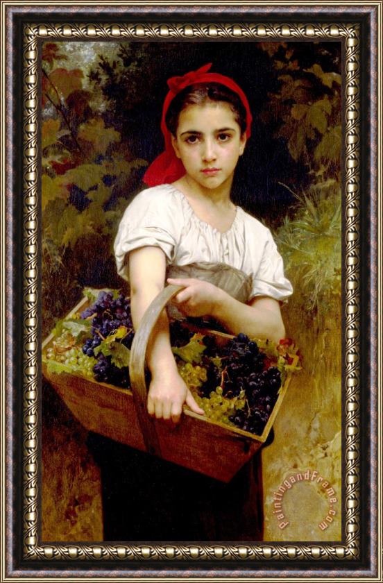 William Adolphe Bouguereau The Grape Picker Framed Painting