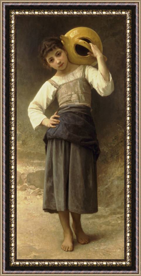 William Adolphe Bouguereau Young Girl Going to The Spring Framed Print