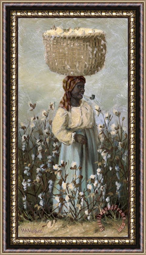 William Aiken Walker Cotton Picker Framed Painting